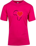 Heart's In Africa Outline - Unisex Modern Fit Tee