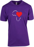 Heart's In Africa Outline - Unisex Modern Fit Tee