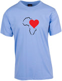 Heart's In Africa Outline - Unisex Modern Fit Tee